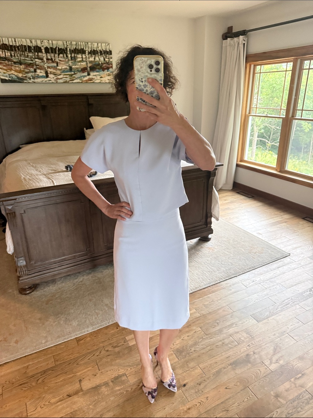 Elegant lavender Two-Piece Sheath Dress
